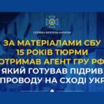 Ворожий агент, який готував підрив газопроводу на сході України, отримав 15 років ув’язнення