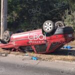 У Кривому Розі Ford перекинувся та врізався у стовп: водія госпіталізували