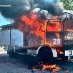 На Нікопольщині росіяни повторно атакували рятувальників під час гасіння пожежі